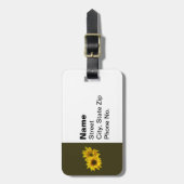 Zonnebloem Paar Arm in Arm Bagagelabel (Voorkant verticaal)