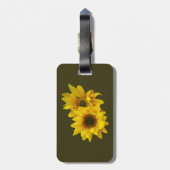 Zonnebloem Paar Arm in Arm Bagagelabel (Achterkant verticaal)