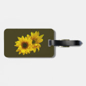 Zonnebloem Paar Arm in Arm Bagagelabel (Achterkant horizontaal)