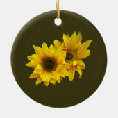 Zonnebloem Paar Arm in Arm Keramisch Ornament (Achterkant)