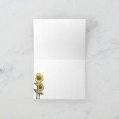 Zonnebloem Paar Bedankkaart (Binnen)