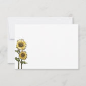 Zonnebloem Paar RSVP Kaartje (Achterkant)