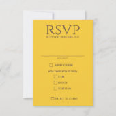 Zonnebloem paar voedsel keuzes RSVP kaartje (Voorkant)