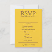 Zonnebloem paar voedsel keuzes RSVP kaartje (Voorkant)