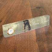 Zonnebloem Paard Bureau Naamplaat Naambordje (Zijkant)