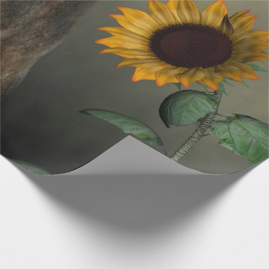 Zonnebloem Paard Matte Wrapping Papier (Hoek)