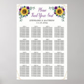 Zonnebloem Paars Geometrisch Poster (Voorkant)