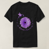 Zonnebloem Paars Ribbon Alzheimer Aw T-shirt (Design voorkant)