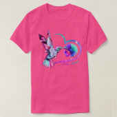 Zonnebloem Paars Roze Lint Thyroïd C T-shirt (Design voorkant)