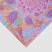 Zonnebloem Paars Roze Pastel Abstract Decoupage Tissuepapier (Detail)