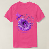 Zonnebloem Paarse Alzheimer T-shirt (Design voorkant)