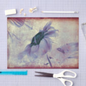 Zonnebloem Paarse Sepia Antiek textuur Tissuepapier (Craft)