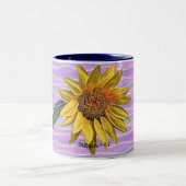 Zonnebloem Paarse Stripe Faith Peace Coffee Mok Cu (Center)