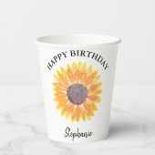 Zonnebloem Papieren Bekers (Achterkant)