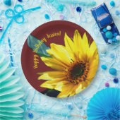 Zonnebloem Papieren Bordje (Feest)