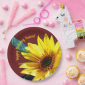 Zonnebloem Papieren Bordje (Feest)
