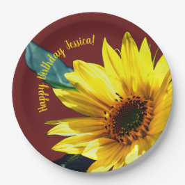 Zonnebloem Papieren Bordje