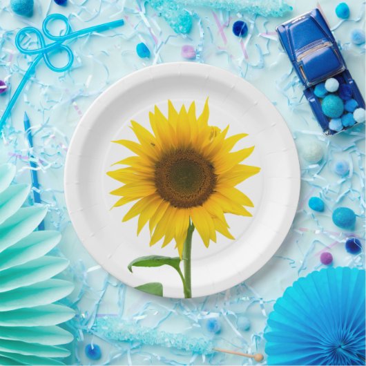 Zonnebloem Papieren Bordje (Feest)