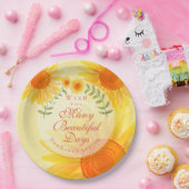 Zonnebloem Papieren Bordje (Feest)