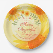Zonnebloem Papieren Bordje (Voorkant)