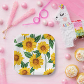 Zonnebloem Papieren Bordje (Feest)