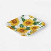 Zonnebloem Papieren Bordje (Gebogen)