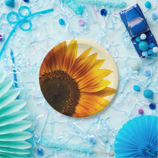 Zonnebloem Papieren Bordje (Feest)