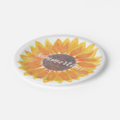 Zonnebloem Papieren Bordje (Gekanteld)