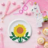 Zonnebloem Papieren Bordje (Feest)