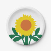 Zonnebloem Papieren Bordje (Voorkant)