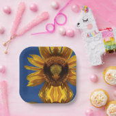 Zonnebloem Papieren Bordje (Feest)