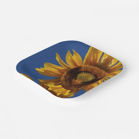 Zonnebloem Papieren Bordje (Gebogen)
