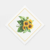 Zonnebloem Papieren Servetten (Hoek)