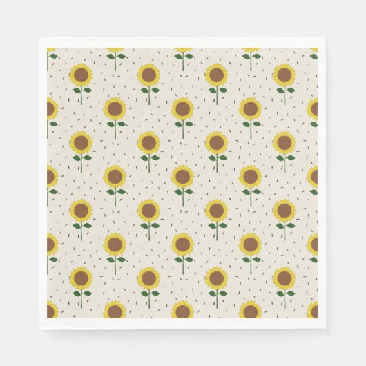 Zonnebloem Papieren Servetten (Voorkant)