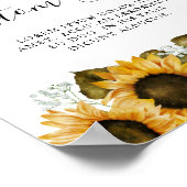 Zonnebloem Party Custom Sign Poster (Hoek)