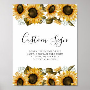 Zonnebloem Party Custom Sign Poster