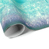 Zonnebloem Pastel Geel Blauwgroen Antiek Cadeaupapier (Rol Hoek)