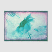 Zonnebloem Pastel Geel Blauwgroen  Antiek Tissuepapier (Voorkant)