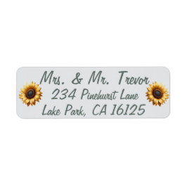 Zonnebloem patch Adresetiketten Etiket