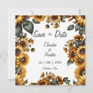 Zonnebloem Patch Bewaar de datum Save The Date