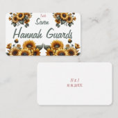 Zonnebloem Patch Place Card Plaatskaartje (Voorkant / Achterkant)