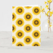 Zonnebloem patroon begroeting kaart (Gele Bloem)