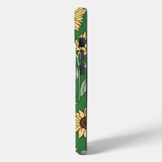 Zonnebloem patroon bloementelefoon case (Achterkant / Links)