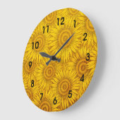 Zonnebloem patroon, oogverblindend geel, grote klok (Hoek)