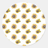 Zonnebloem Patroon Sticker (Voorkant)