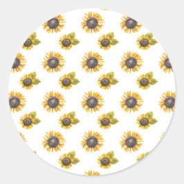 Zonnebloem Patroon Sticker