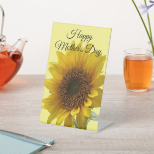 Zonnebloem Pedestinaal Reclamebord Met Voetstuk
