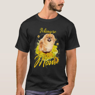 Zonnebloem Pekingese Moeder Hond Moederdag T-shirt