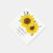 Zonnebloem Persoonlijk Papier Servet (Hoek)