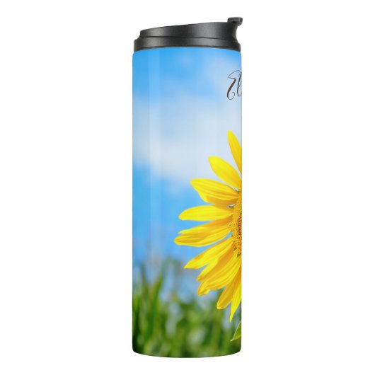 Zonnebloem - Persoonlijke benaming Thermosbeker (Gedraaid links)